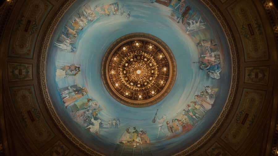 Buenos Aires: Teatro Colon Guided Tour - 700-bulb chandelier and Raúl Soldi ceiling frescoes