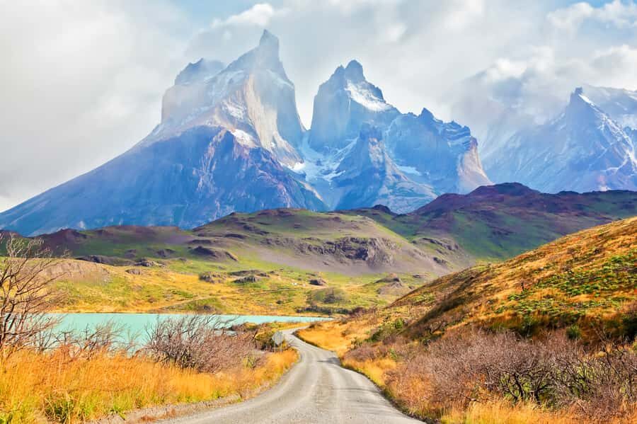 From El Calafate: Torres del Paine Full Day Tour - First Torres del Paine hits: Lago Sarmiento, Río Paine Falls, and Cuernos viewpoints