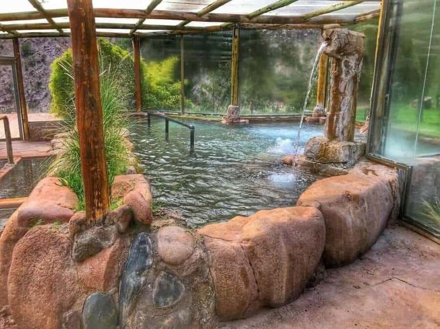 From Mendoza: Premium Spa Day at the Cacheuta Hot Springs - The hydrotherapy circuit and shower options: waterfalls, whirlpools, and foot baths
