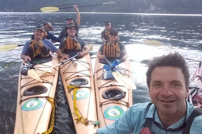 Kayak paddling adventure around Bariloche - Fiberglass Sea Kayaks and a Guide Who Adjusts to You
