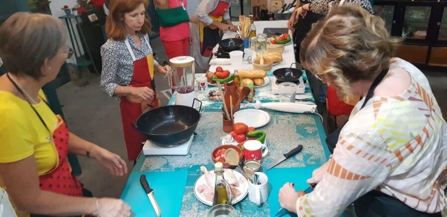 Local cooking class in Cordoba. Hands on: Salmorejo - Where You Start: the Black Door, Yellow Background