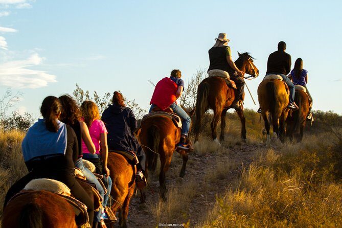 Sunset Horseback Riding - The horseback route: river-edge time and foothills with native life